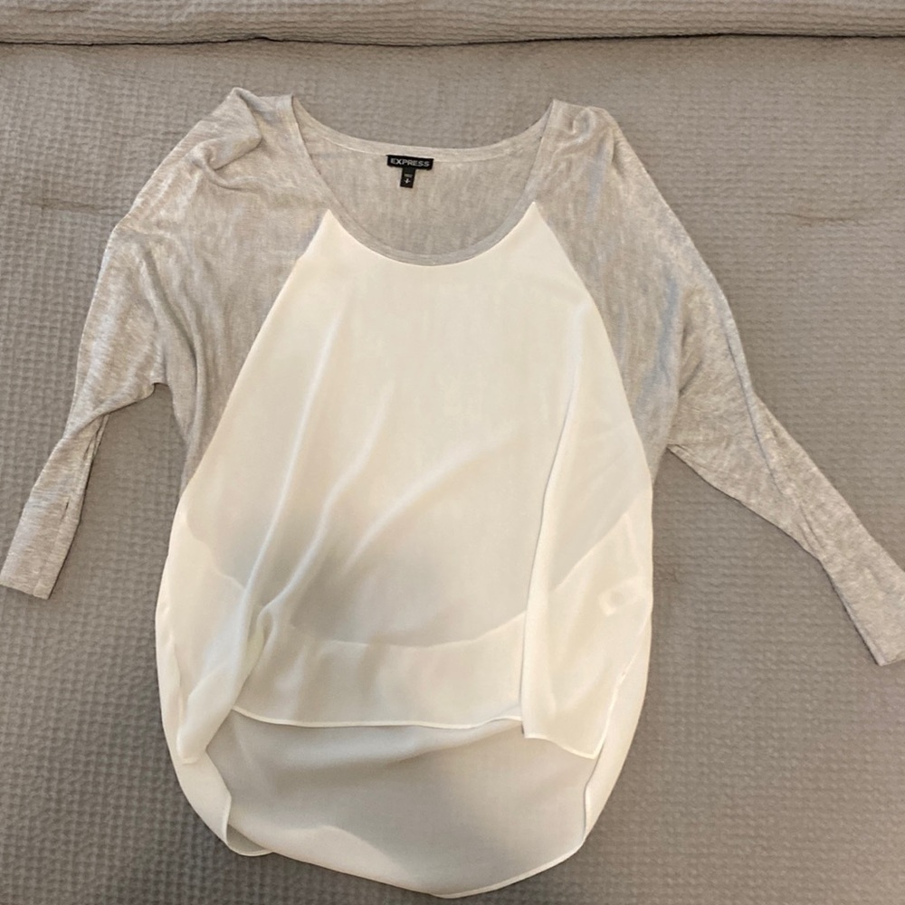 Sheer/ grey Express top